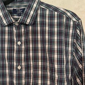 J. Crew Thompson shirtings 80s 2-ply plaid button up shirt